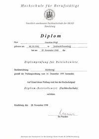 Diplom Betriebswirt (FH)